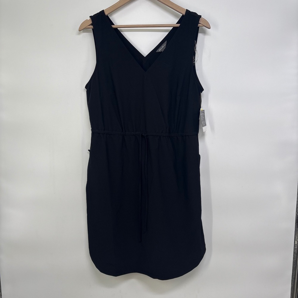 Eddie Bauer Spindrift Easy Tank Dress Black UPF 50+ Moisture Wicking Small NEW